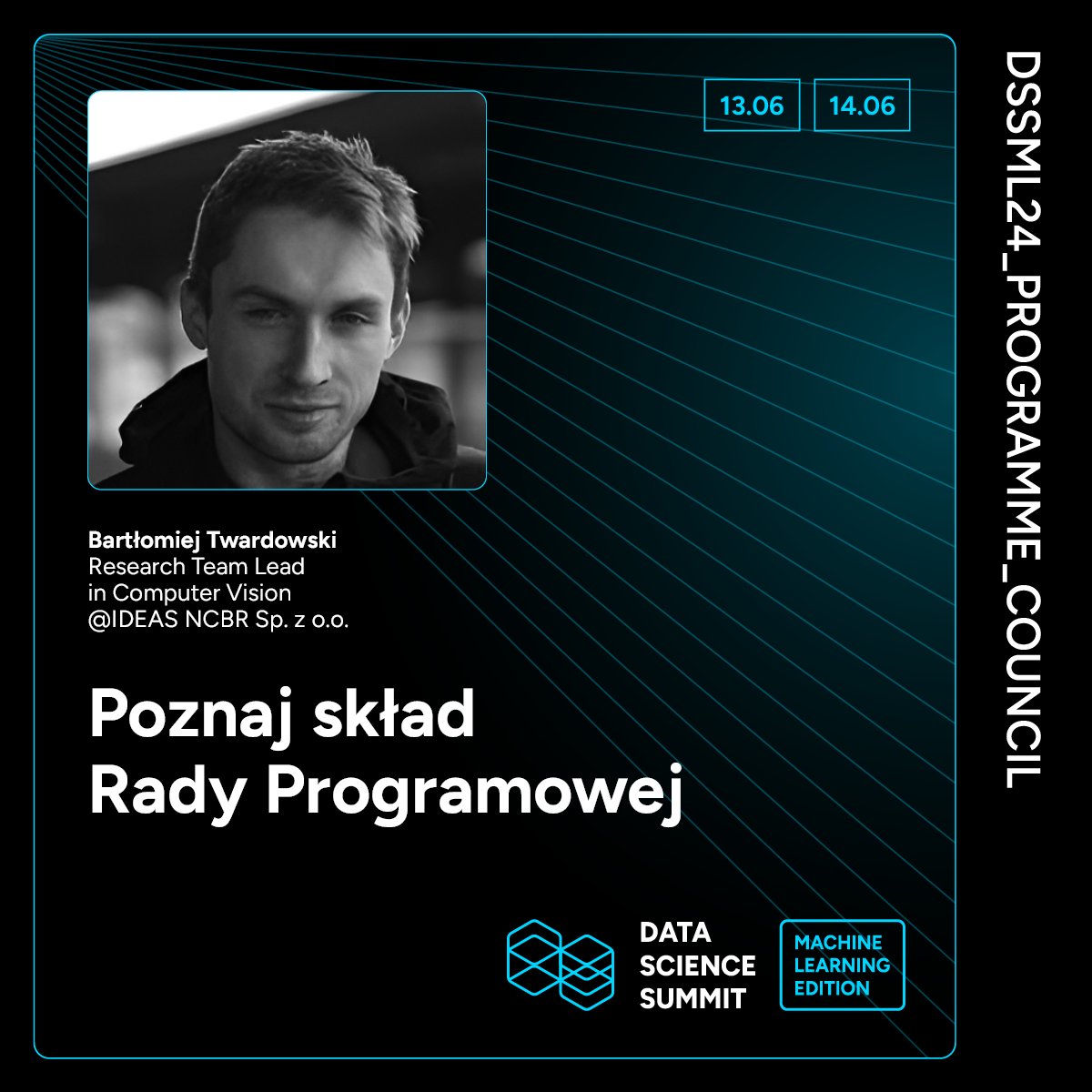 #DSSMachineLearning #RadaProgramowa #DataScience Przedstawiamy Bartłomieja Twardowskiego (@IDEAS_NCBR), który w tym roku zasiada w Radzie Programowej DSS Machine Learning. Rejestracja już trwa! Nie zwlekaj i zarejestruj się już dziś! 💻 🔗ml.dssconf.pl