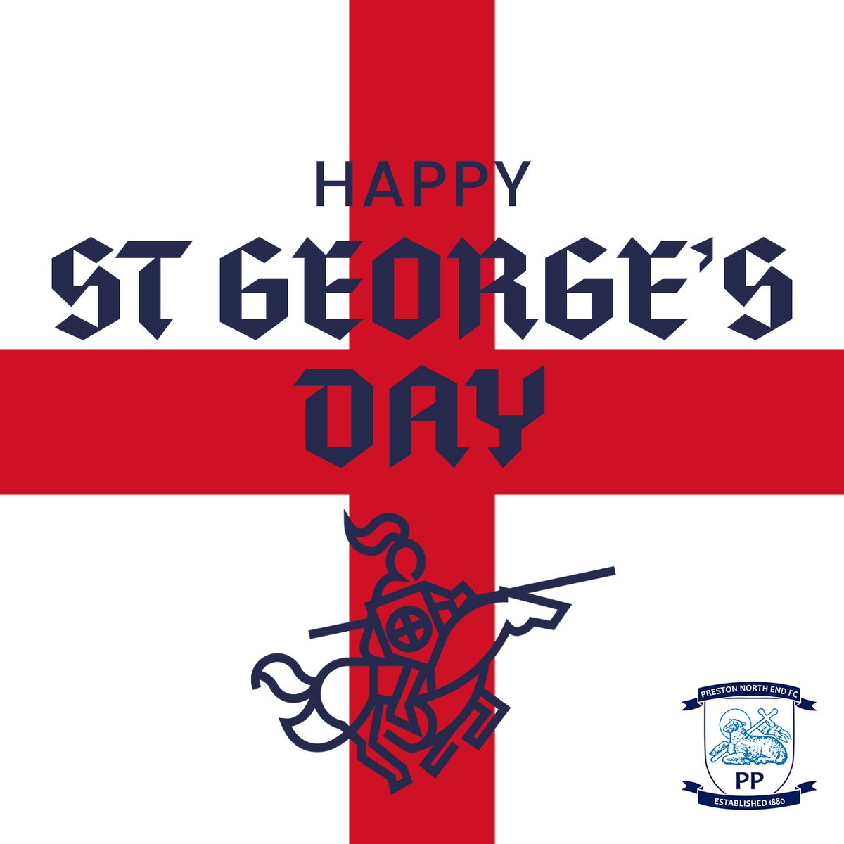 Happy St George's Day to everyone celebrating! 🏴󠁧󠁢󠁥󠁮󠁧󠁿 #pnefc