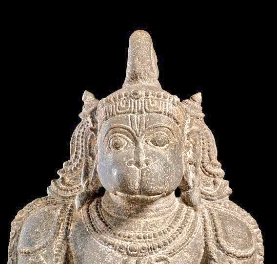 'His devotion to Rama was so great that he is still worshipped by the Hindus as the ideal of a true servant of the Lord.' ~ Swami Vivekananda on Hanuman. 17th Cent. Granite sculpture of #Hanuman at @britishmuseum. Wishing all a blessed #HanumanJayanti. 😊🙏