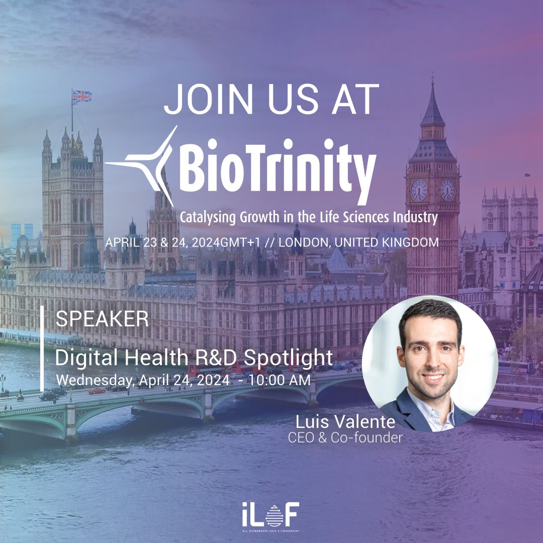 iLoF_tech's tweet image. 📣 Meet us next week in London at BioTrinity 📣

Our CEO and Co-Founder, Luis Valente Valente, will be speaking at the #BioTrinity ‘Digital Health R&amp;amp;D Spotlight’ session on Wednesday, April 24th, at 10:00am.
