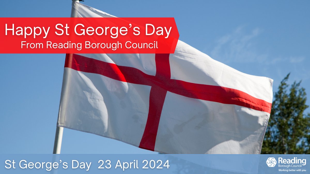 Happy #StGeorgesDay2024 , from Reading Borough Council 🏴󠁧󠁢󠁥󠁮󠁧󠁿 #rdguk