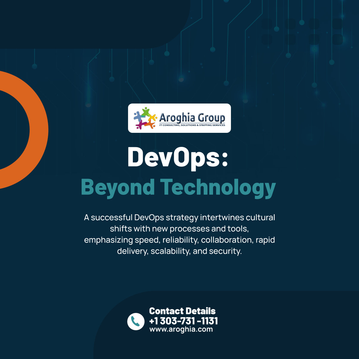 Discover the core of a successful DevOps strategy, where cultural transformation and the right tools lead to unparalleled coordination and performance. It's not just about technology; it's about evolving together. #AuroraCO #ITServices #DevOps #CulturalShift #BeyondTechnology