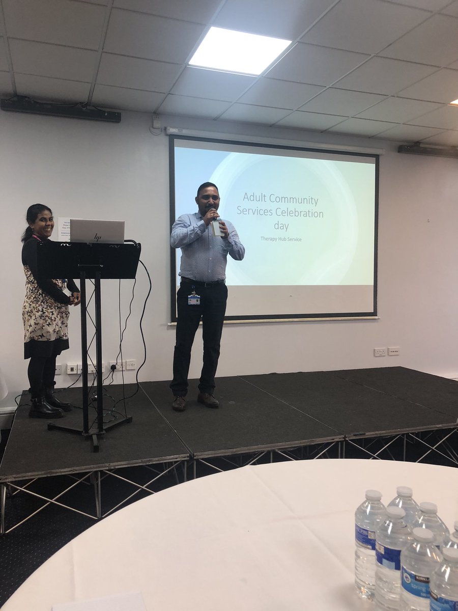 5th to present on the ACS celebration day is Genoline and Binu for our therapy hubs, celebrating different roles and how they support patients to rehabilitate them to support them at home. <a href="/Power180582/">Rebecca Power</a> <a href="/natashaljones12/">Natasha Jones</a> <a href="/DawnDav47263998/">Dawn Davis</a>