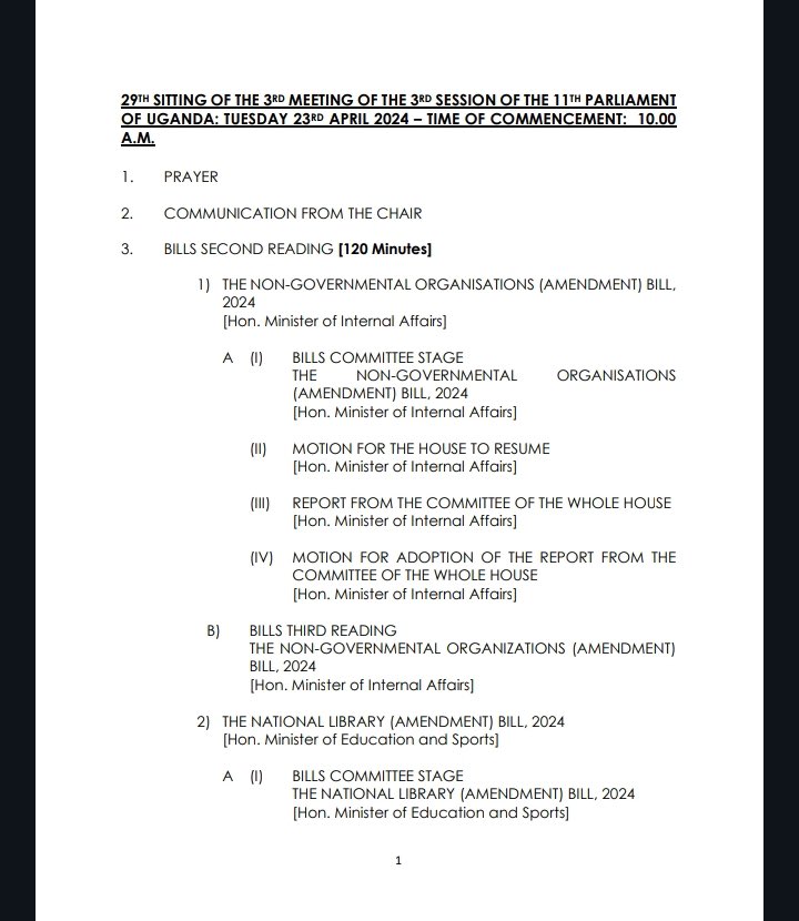 Here watching the debate on the rationalization of the NGO Bureau by @Parliament_Ug and wondering why the NGO sector was never consulted. NGOs were told by the committee chair that there was no time @WKajwengye @AnitahAmong @Thomas_Tayebwa @KafuuziJackson @KiryowaKk @ccgea1 😳🙆🏻‍♀️