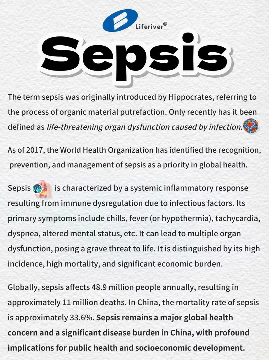 Unveiling the Silent Threat: SEPSIS (1)

Sepsis, a life-threatening condition, occurs when the body's response to an infection damages its own tissues and organs. Join us as we explore the critical topic!

#SepsisAwareness #liferiverbiotech #sepsis #Health #InfectionPrevention