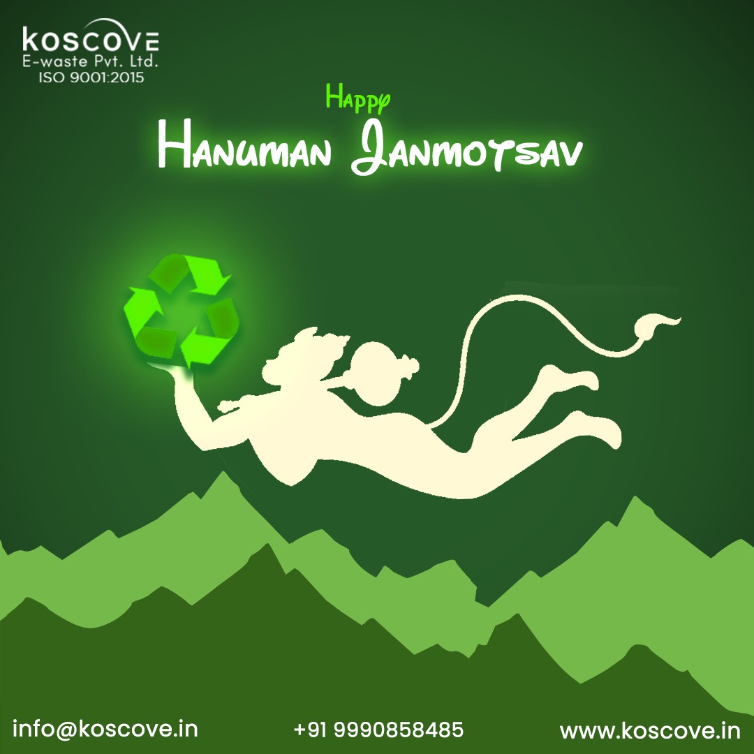 EKoscove's tweet photo. Let's honor Hanuman Ji's devotion by nurturing our planet. This Hanuman Janmotsav, join Koscove in our commitment to sustainable practices.
#Ewaste #SustainableLiving #GreenTech #Recycle #ReduceReuseRecycle #TechWaste #CircularEconomy #CleanEnergy #SustainabilityMatters https://t.co/MnZP2kVmgB
