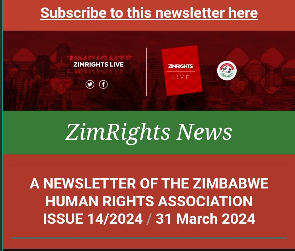 ZimRights March Human Rights Round Up is here. March has left an indelible mark on our memories, especially as we reflect on the mysterious disappearance of Itai Dzamara. Amidst these solemn remembrances, we’ve diligently compiled the key human rights developments into an…