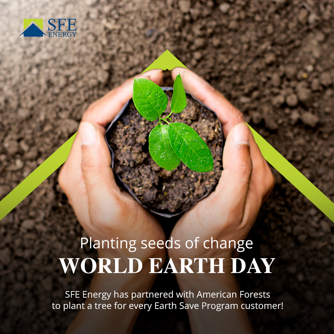 Let's celebrate #EarthDay by planting the #seedsofchange.  Enroll in #SFEEnergy's Fixed Price Earth Save program & support initiatives that promote sustainable energy & environmental conservation with our American Forests partnership. 

*Ts & Cs Apply 
#earthday2024