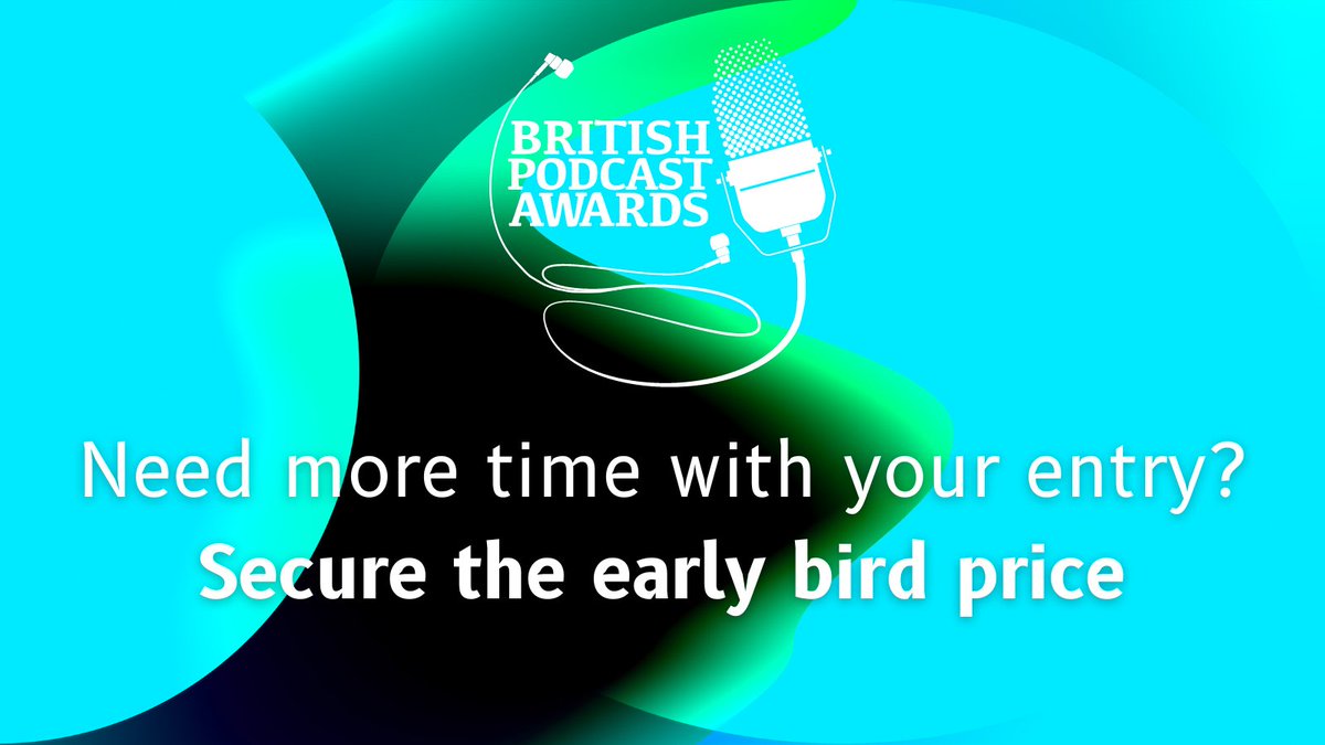 If you are planning to enter, but aren't quite ready to submit, we've got you covered 🙌 Complete the intention of entering form 👉shorturl.at/louCX by 23:59 (GMT) today to secure the #BritishPodcastAwards early bird rate ❗️