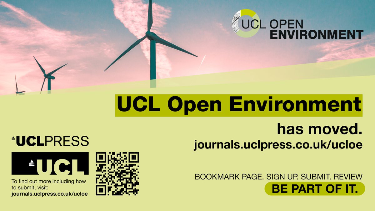 UCL Open Environment has moved and can now be found at our new website. We're still #OpenAccess, open to read, review and publish in. Find us here: journals.uclpress.co.uk/ucloe/