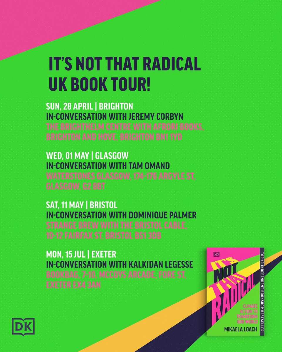 I’m off on book tour again - come see me chat with some wonderful folks! First stop is Brighton this Sunday with @jeremycorbyn. Tickets available via my website ‼️