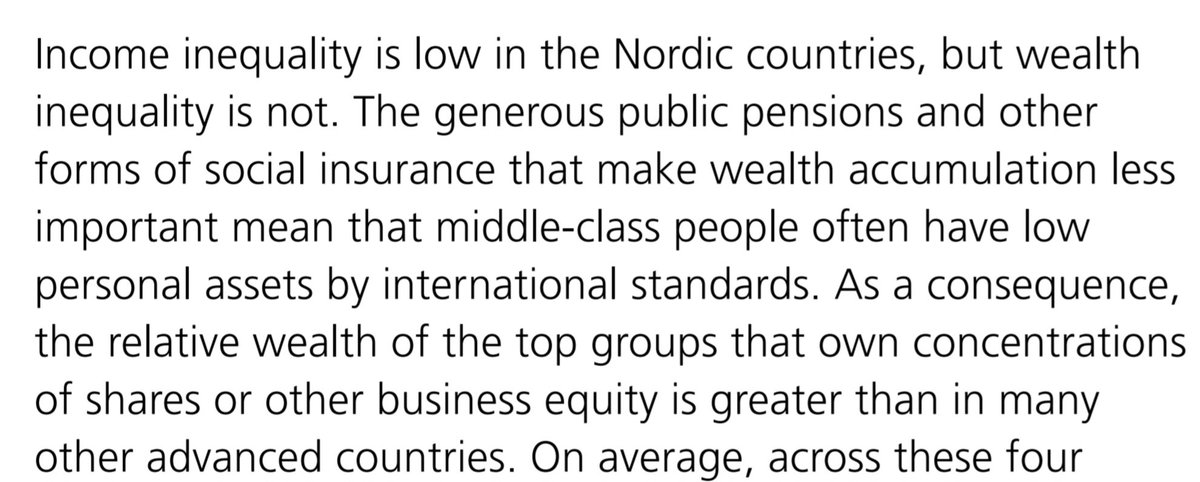 Ironisesti kyllä Global Wealth Report 2023 mukaan Pohjoismaiden köyhtynyt keskiluokka on hyvinvointivaltion ansiota. Tuloja sosialisoidaan tehokkaasti joten motivaatio oman varallisuuden kerryttämiseen on heikkoa.