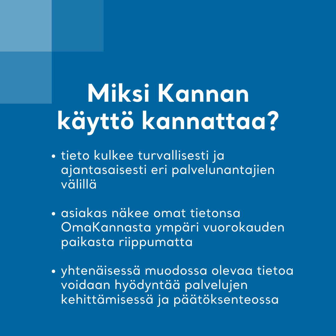 Kantapalvelut's tweet photo. Kanta on ainutlaatuinen, koko Suomen yhteinen ratkaisu sosiaali- ja terveystietojen turvalliseen tallentamiseen ja saumattomaan käyttöön. Kannan käytöstä hyötyvät niin sosiaali- ja terveydenhuollon asiakkaat, ammattilaiset kuin päättäjät.
#Digisote #Kantapalvelut #Sote https://t.co/7qW84ca4jD