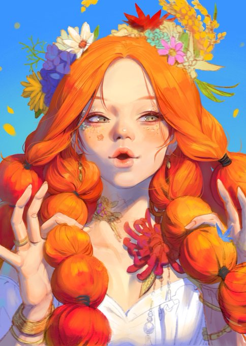 「hair flower head wreath」 illustration images(Latest)