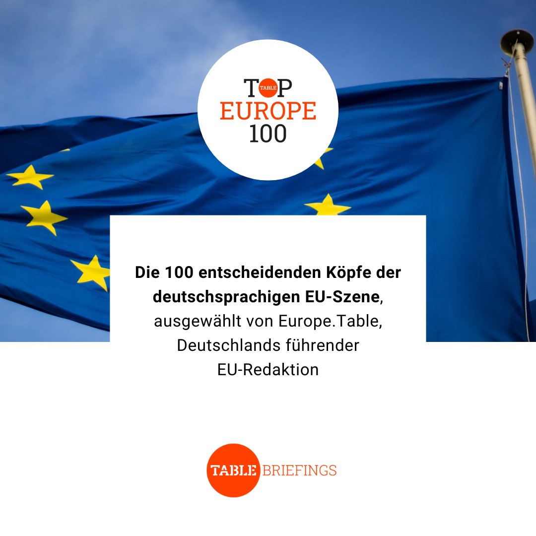 Wer sind die 100 entscheidenden Köpfe der deutschsprachigen EU-Szene? Die Redaktion von @Europe_Table hat sie ausgewählt ­– in zehn verschiedenen Bereichen. Los geht es heute mit der Kategorie Verwaltung 🧵