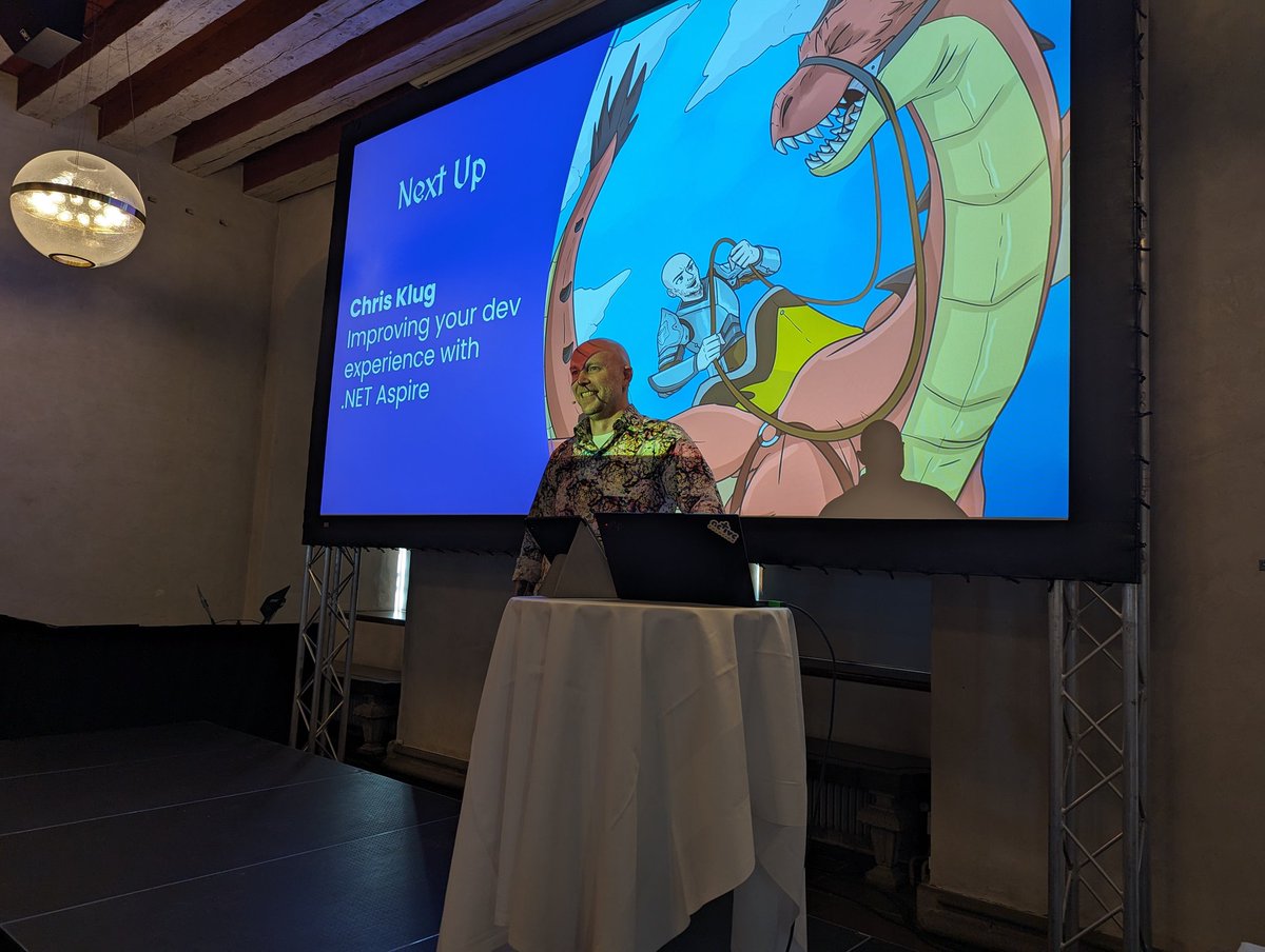 <a href="/ZeroKoll/">Chris Klug</a> teaching us about .NET Aspire #dotnetcastleconf