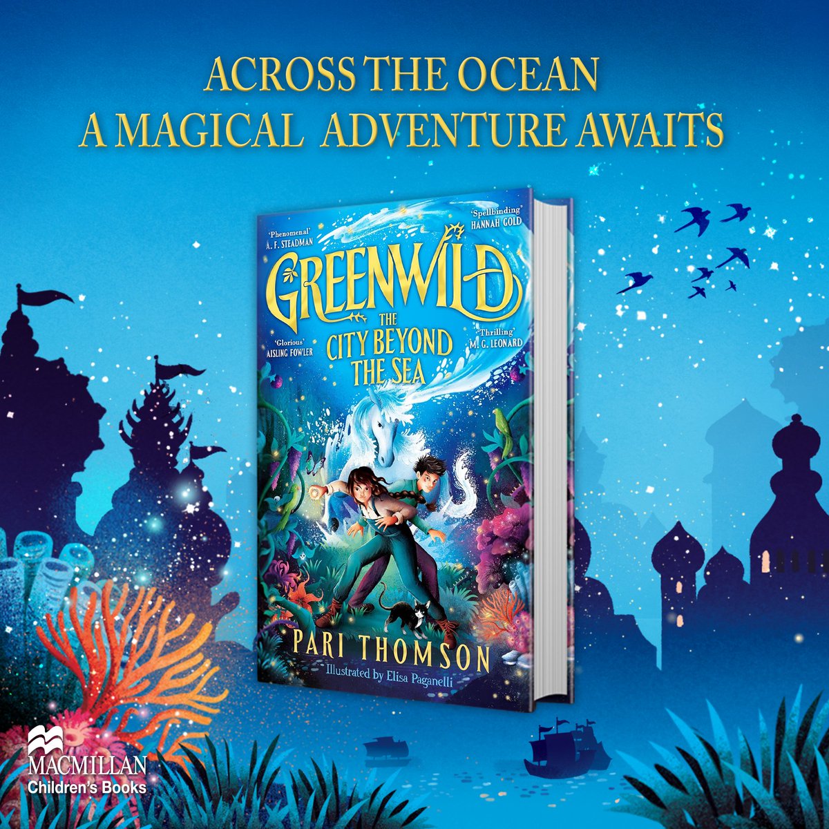 🌿✨ Exciting News! 📚💫Coming this May: Greenwild: The City Beyond the Sea written by @PariThomson Get ready for new discoveries and mysterious botanical magic beneath the waves. 🌊🔮 Pre-order 👉 @WaterstonesKids 📚✨ @macmillankidsuk #Greenwild #elisapaganelli
