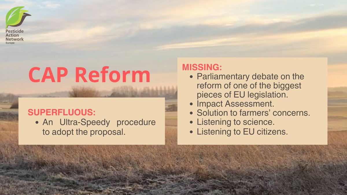 The attack of the @EU_Commission on the environmental conditionality of the #CAP is undemocratic, scandalous, and unforeseen in the history of the CAP. It works only for big players, not for the majority of EU farmers. @EU_Parliament: reject this proposal pan-europe.info/resources/lett…