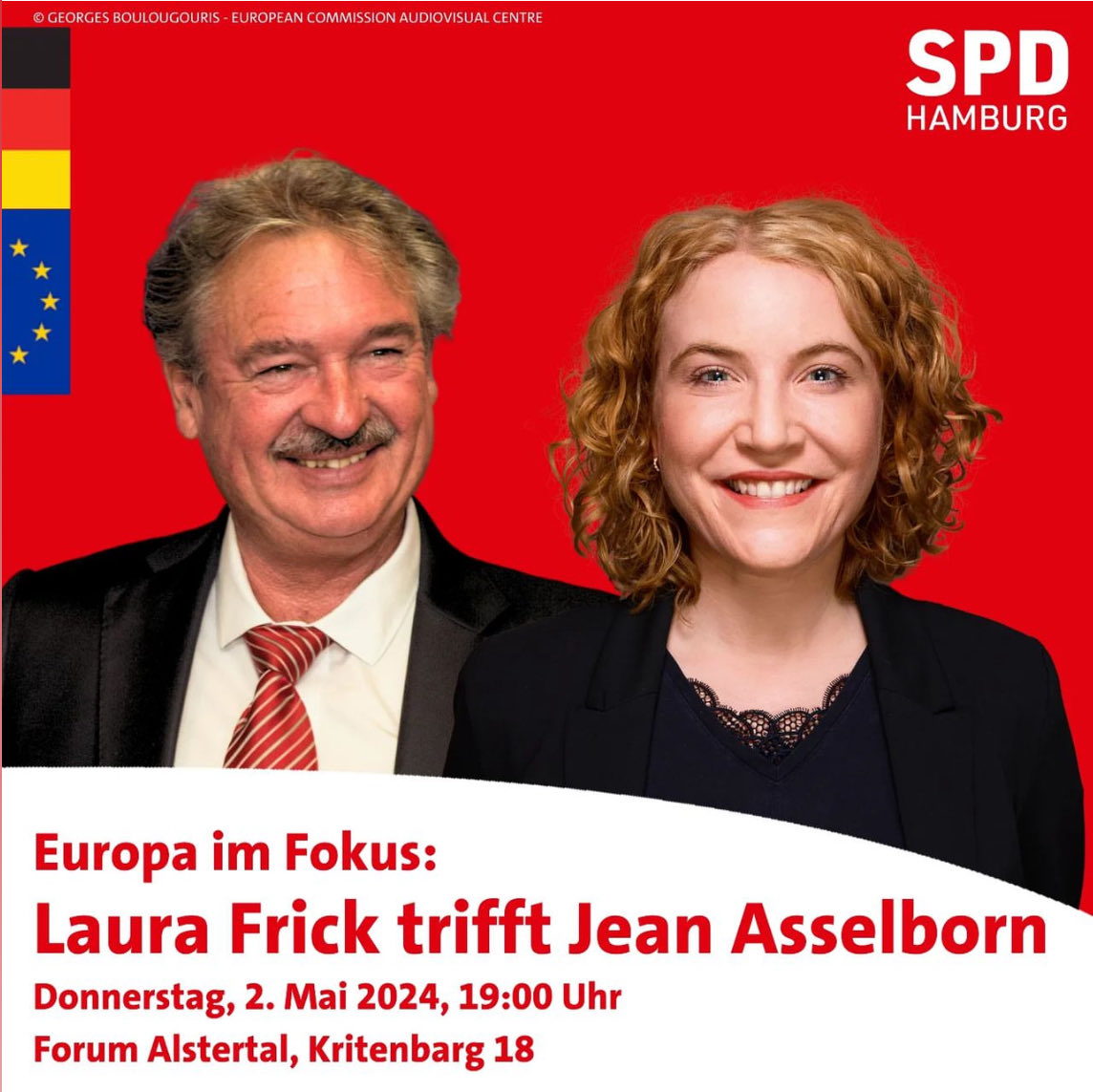 #SaveTheDate - Europa-Wahlkampf-Highlight am 2.5. 19h im Forum #Alstertal - bitte vormerken & weiterleiten 👍 mit unserer Spitzenkandidatin Laura Frick💪👏! ⁦@spdwandsbek⁩ ⁦@spdhh⁩ ⁦@SPDSasel⁩