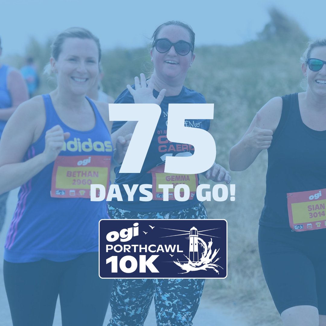 75 days to go until we're back on the seafront for the @OgiWales Porthcawl 10K on Sunday 7 July! porthcawl10k.co.uk/register/