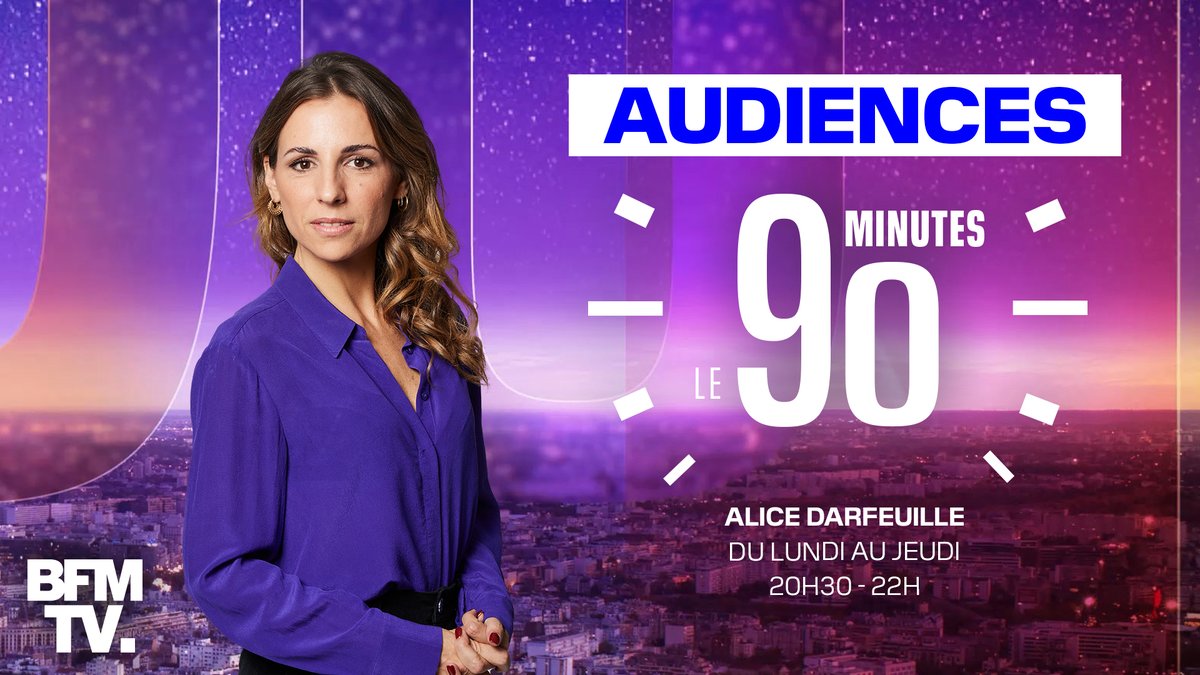 📺#AUDIENCES - Lundi 22 avril 🔴#LE90MINUTES sur @BFMTV (20h30/22h) ➡️1,2% de PDA ➡️247 000 téléspectateurs en moyenne ➡️2,7 millions de téléspectateurs en cumulé ✅LEADER INFO