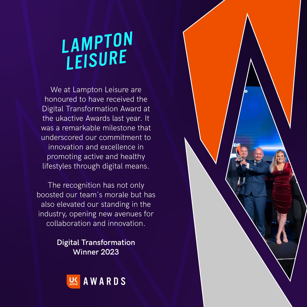 With the entry process for the 2024 ukactive Awards fully underway, let’s look at what 2023 Digital transformation winner Lampton Leisure had to say about what it meant for them to claim an Award. Entries close on Friday 24th May. ukactive.com/ukactive-award… #ukactiveAwards