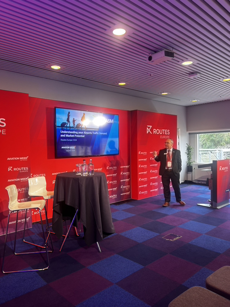 Aidan Mooney, Vice President at ASM Global Route Development, provides #RoutesEurope delegates with a masterclass on understanding airport traffic demand and market potential. aviationweek.com/air-transport/…