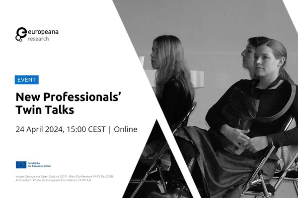 Europeana Research (@eurresearch) on Twitter photo What can we learn from those who recently entered academia or the cultural heritage sector with jobs related to digital cultural heritage? Don't miss this event taking place tomorrow!
Speakers: @carlot_capurro, @Uniutrecht, & Inès Carme, <a href="/laBnF/">Bibliothèque BnF</a>! 👉 pro.europeana.eu/event/new-prof… What can we learn from those who recently entered academia or the cultural heritage sector with jobs related to digital cultural heritage? Don't miss this event taking place tomorrow!
Speakers: @carlot_capurro, @Uniutrecht, & Inès Carme, <a href="/laBnF/">Bibliothèque BnF</a>! 👉 pro.europeana.eu/event/new-prof…