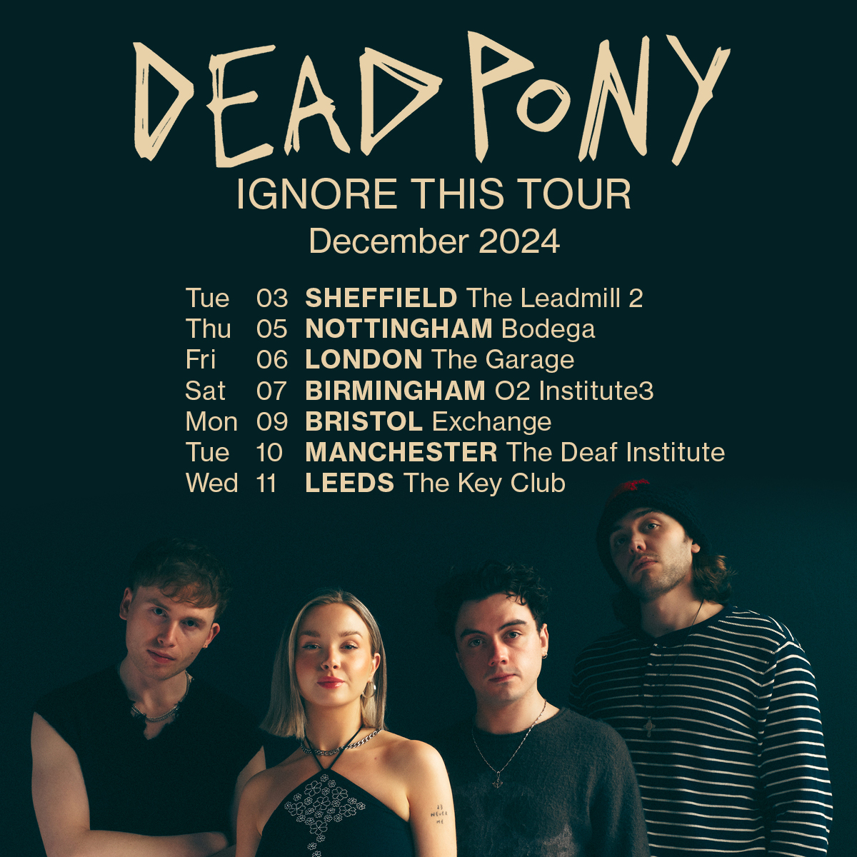 Don't miss @deadponyband live in Birmingham - Saturday 07 December! Priority Tickets on sale now - amg-venues.com/aeFI50RkWYU
