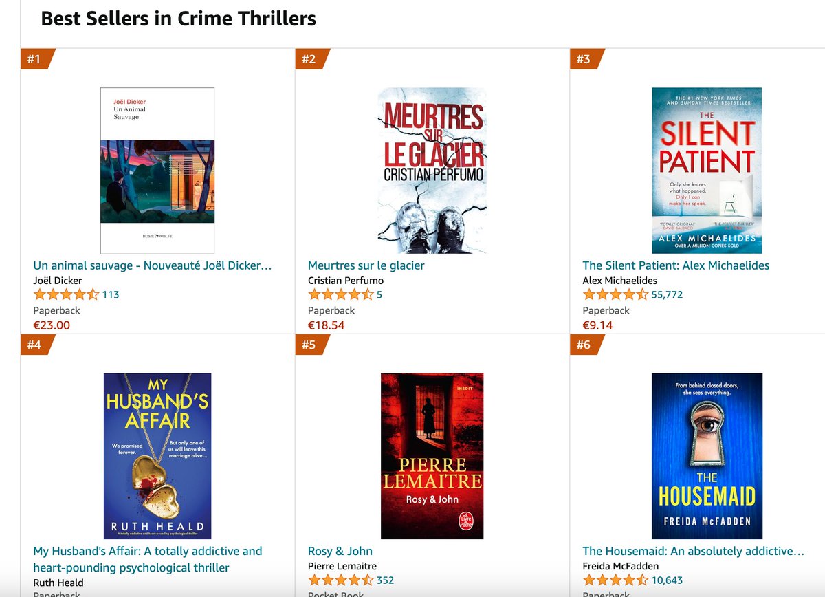 Great to see the paperback of My Husband's Affair riding high in the Belgian Amazon chart! @bookouture @ruthiojones