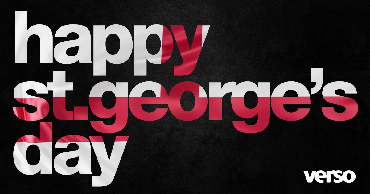 thisisverso's tweet photo. Happy #StGeorgesDay one and all. However you celebrate, do it with style, do it with pride. Enjoy! 🏴󠁧󠁢󠁥󠁮󠁧󠁿 🏴󠁧󠁢󠁥󠁮󠁧󠁿 🏴󠁧󠁢󠁥󠁮󠁧󠁿 #LoveEngland https://t.co/eKekw3BKyh