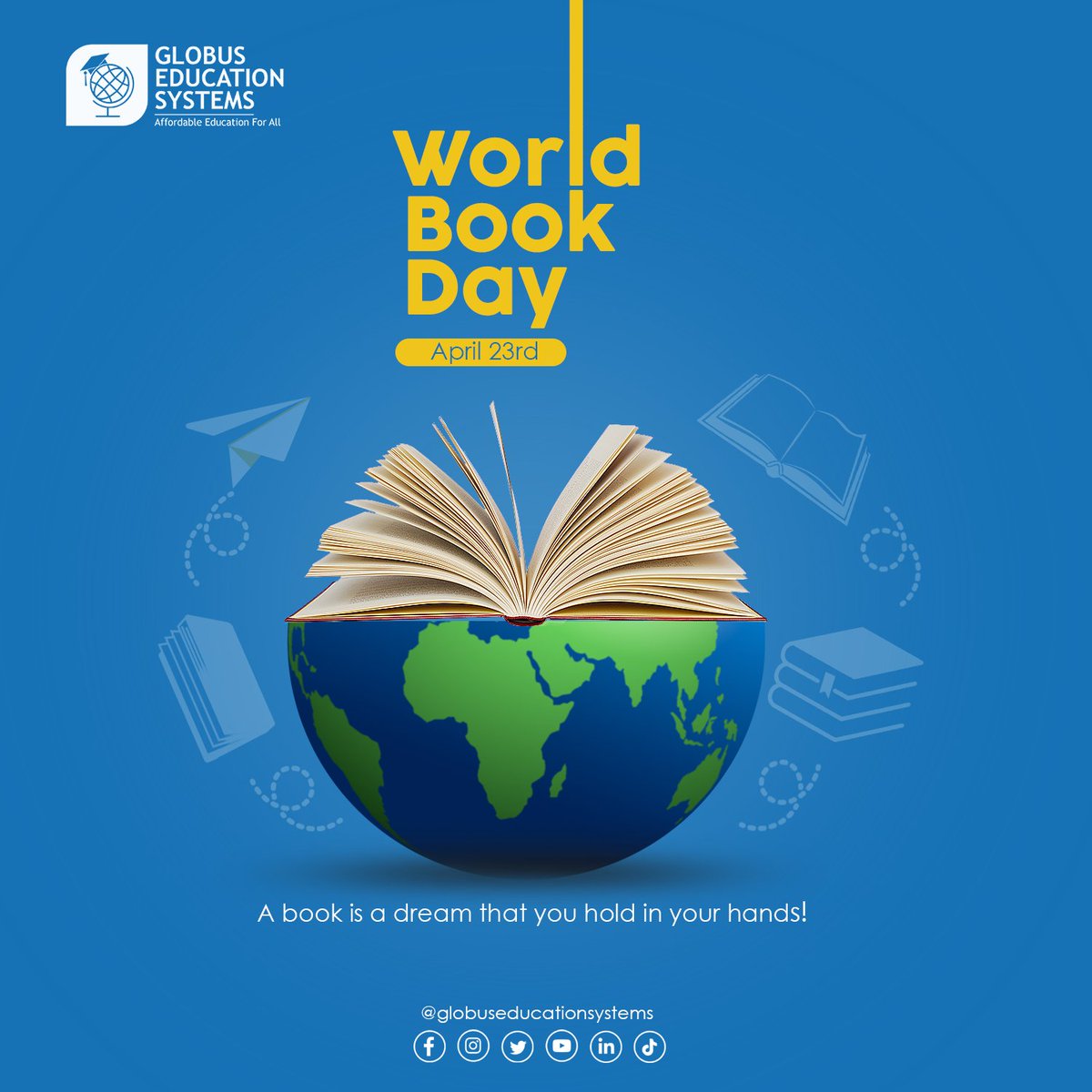 Today, we honour the written word and the authors who fuel our minds. Grab a book, embark on an adventure, and let the power of literature ignite your soul. Happy World Book Day!

#educationforall #worldbookday #worldbookday2024  #GlobusEduSystems