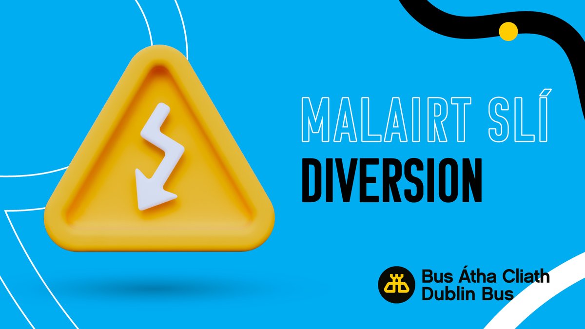 #DBSvcUpdate Diversion on Route #DB130 on Friday 26 April 2024 bit.ly/44fjtme Malairt Slí ar Bhealach 130 dé hAoine 26 Aibreán 2024.