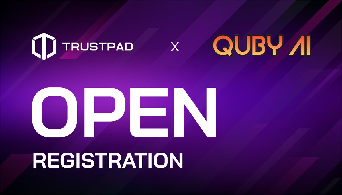 🔥 Registration for the @QuByAigames IDO sale on @TrustPad is LIVE! 🚀 ✍️ Register here: trustpad.io/pool/qubyai 🟠 #IDO starts: Apr 25, 14:00 UTC 💰 Min. 20K $TPAD staked needed for Guaranteed Allocation. 🛡️ SAFU Refund Policy: 100% refund within 72 hours