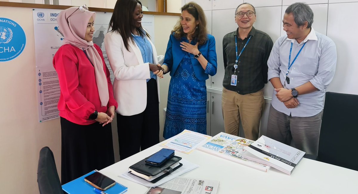 ThandieMwape's tweet photo. A warm welcome to Indonesia to our UN Resident Coordinator (designate) @SabharwalGita. We at @OCHAIndonesia look forward to your leadership in supporting the Government of Indonesia advance work on #disastermanagement #preparedness #climatechange #transformativeagenda https://t.co/V61YIIF5Mz