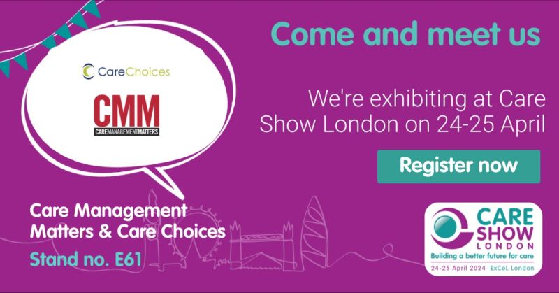 Join CMM at the Care Show London on the 24th and 25th April - come and meet the team on stand E61. More here: bit.ly/3Uje9Ly #CareShow2024