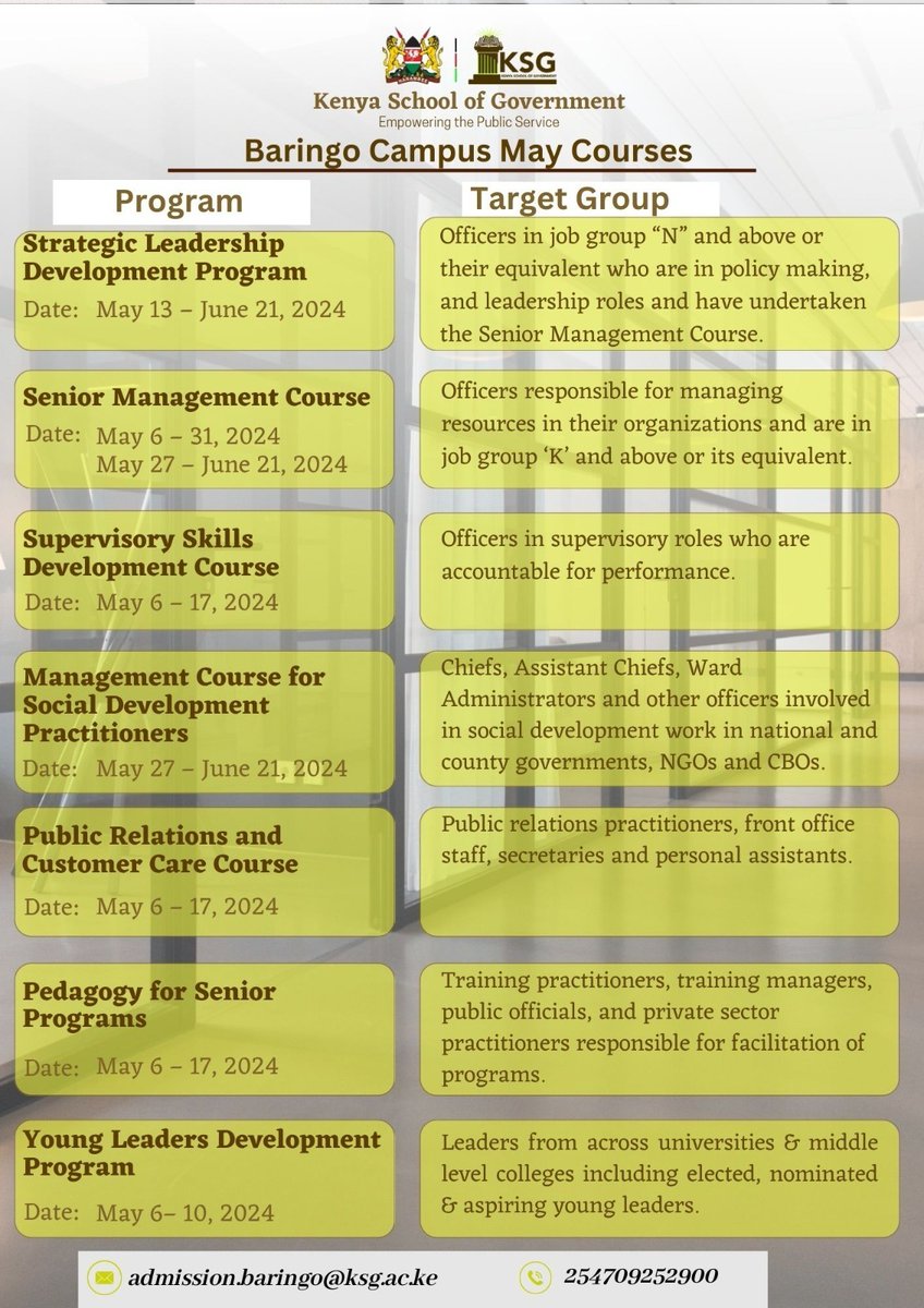 Kenya School of Government, Baringo Campus (@KSGBARINGO) / Posts / X