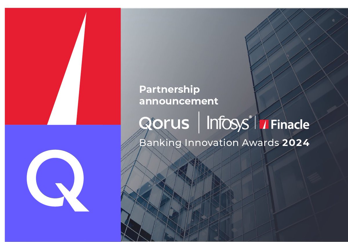 Qorus (@weareqorus) on Twitter photo Exciting news! We've partnered with <a href="/Finacle/">Infosys Finacle</a> for the 11th Banking Innovation Awards! 🚀
Join us in celebrating groundbreaking ideas shaping the industry.
Submit your entry by June 21st! Check our profile to get the link.
#BankAwards24 #BankingInnovation #BankingAwards Exciting news! We've partnered with <a href="/Finacle/">Infosys Finacle</a> for the 11th Banking Innovation Awards! 🚀
Join us in celebrating groundbreaking ideas shaping the industry.
Submit your entry by June 21st! Check our profile to get the link.
#BankAwards24 #BankingInnovation #BankingAwards
