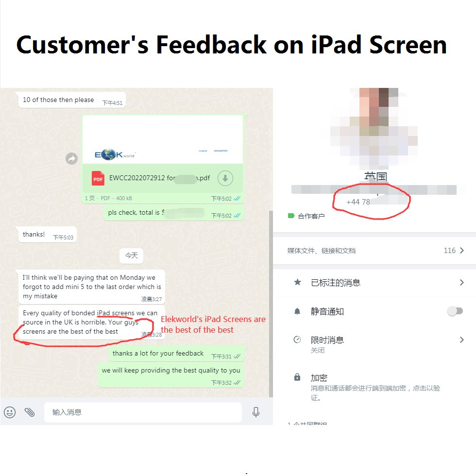 Feedback for iPad screen from our customers
Pls Contact Ellen
mssg.me/ellenxu
#lcdcrack #lcdscreen #lcdipad #lcdiphoneori #lcdoriginal
#smartphonerepair#samsung#huawei#apple
#laptopfix#techsolution#datarecovery#macbook
#reparoiphone#googlepixel#iphonebattery
#reparoipad