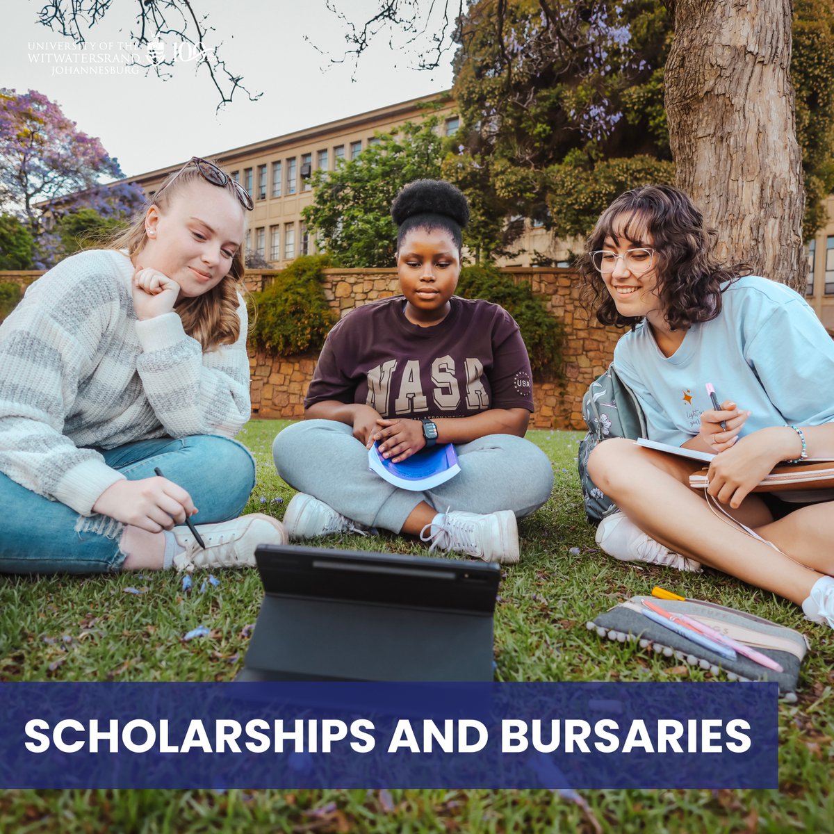 APPLY FOR BURSARIES | Visit the Wits Go Study website today to discover a wide range of funding possibilities that are available for you to apply for.

Link: gostudy.net/wits/bursaries

More on funding opportunities: shorturl.at/zAS58

#WitsForGood