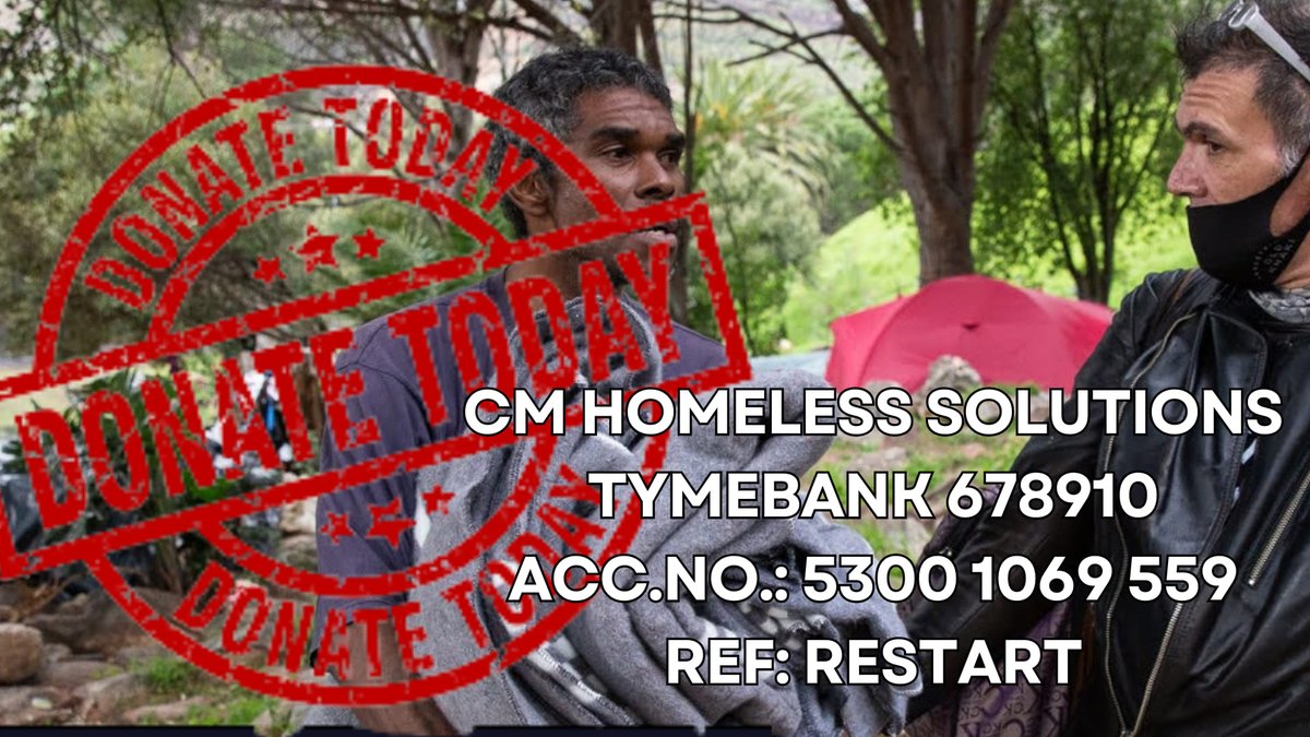 UPDATE: ACCOMMODATING THE TWENTY FOUR. Strange how its always the last few that we struggle with, but we persist and so am asking assistance with sharing this request. We only need 6 more donations of R200 each for the last two individuals. Thank you. Carlos
