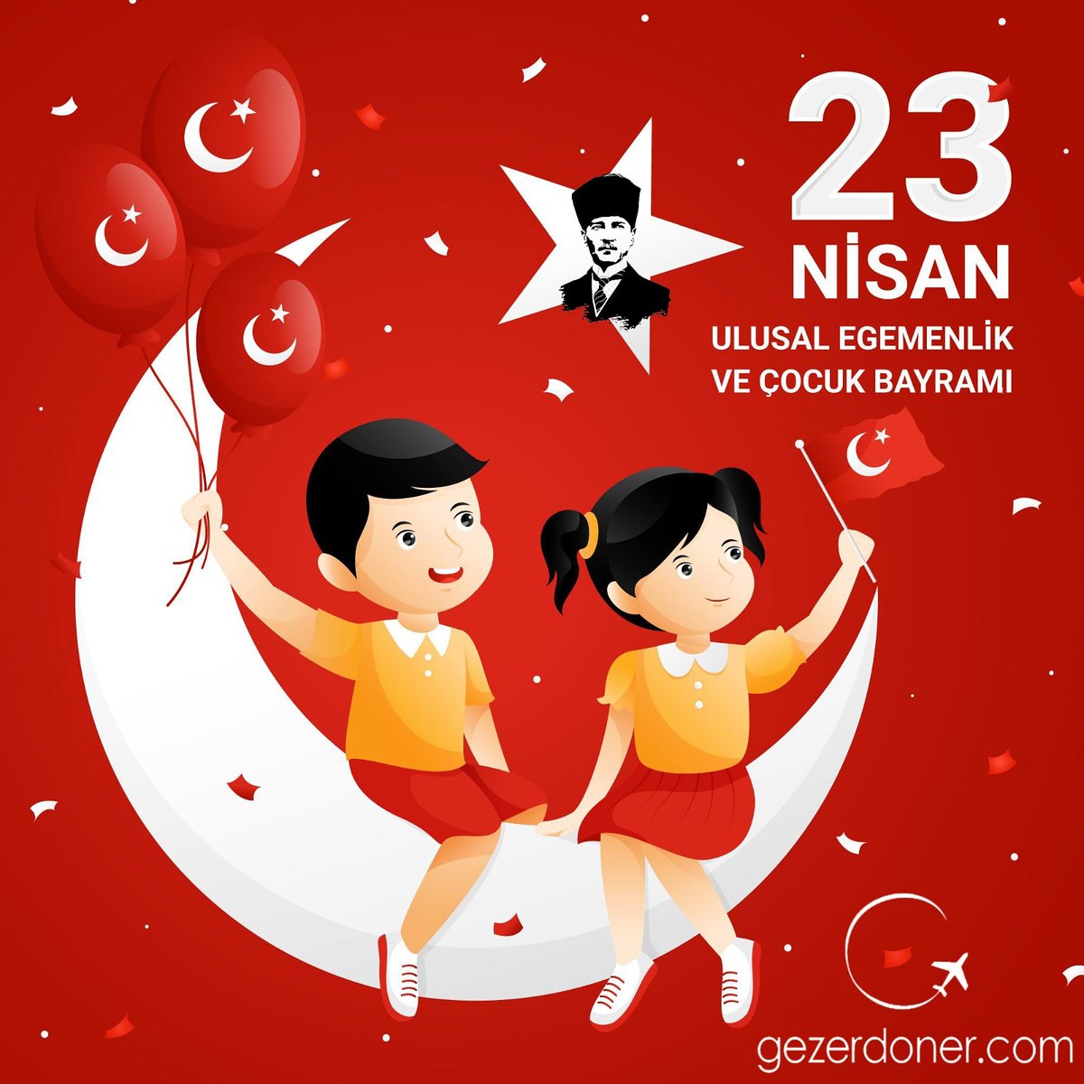 gezerdonercom's tweet photo. 23 Nisan Ulusal Egemenlik ve Çocuk Bayramımız kutlu olsun!
#23Nisan 🇹🇷🎈 https://t.co/qPnW1oz0YX