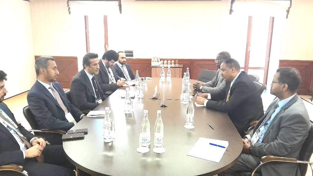 Held fruitful discussions with Mr. Sergey Ryabkov, Deputy Foreign Minister of the #Russian Federation, Sherpa of #Russia in #BRICS and Saeed Al Hajeri ,Assistant Minister of Economic and Trade Affairs and Sherpa of the #UAE, on the sidelines of the BRICS meeting. Reaffirmed