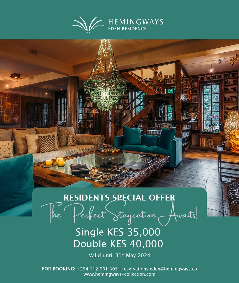 Good news!!! We have extended our staycation offer to 31st May 2024. Don't miss out on a chance to indulge in the the perfect tranquil escape! #homeawayfromhome #hemingwaysedenresidence