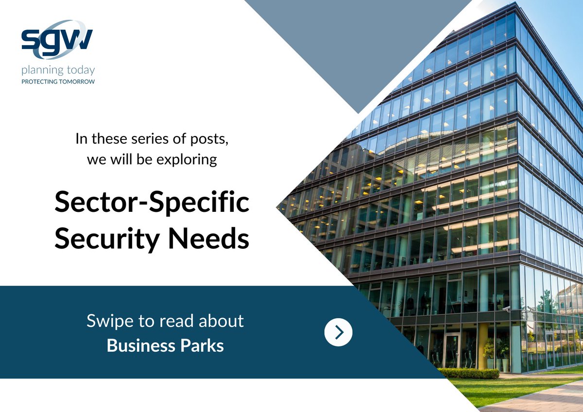 SGWSecurity's tweet photo. Security threats vary depending on the sector &amp; type of building.

#Security protocols for business parks must be comprehensive &amp; layered, including access control systems, security guards, #CCTV cameras, lighting, &amp; visitor procedures to avoid #intruders and #threats.

#risk https://t.co/BveMsi41HT