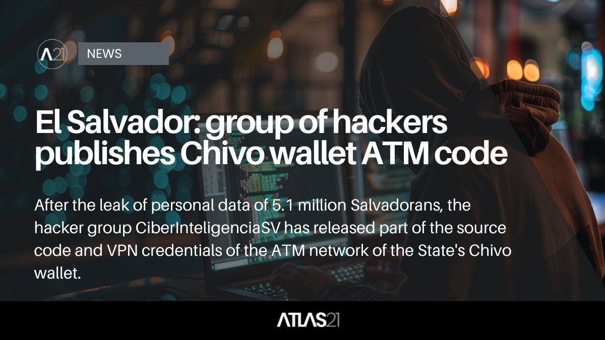 BITCOIN - El Salvador: group of hackers publishes Chivo wallet ATM code On April 23rd, the hacker group known as CiberInteligenciaSV, the same one that on April 6th had freely released the database containing the personal information of 5.1 million Salvadorans, published part of…