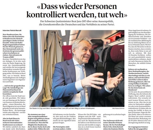 BR @beat_jans im Interview mit der @AargauerZeitung: «Mit dem 24-Stunden-Verfahren wollen wir auch grundsätzlich unsere Asylstrukturen entlasten, damit wir mehr Ressourcen haben für Menschen, die wirklich Schutz brauchen.» #CHMedia 👉ejpd.admin.ch/ejpd/de/home/a…