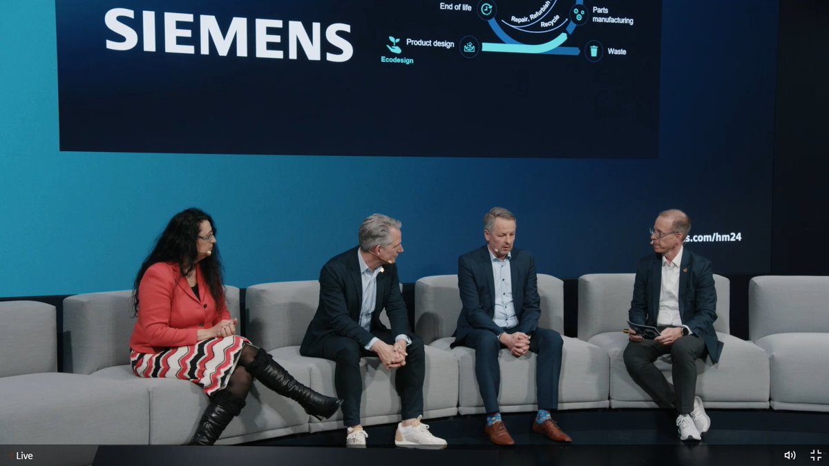 'To make products truly sustainable, the design process must account for #circularity.'  🌳

Day 2 of the @Siemens program at #HM24 is running at full steam! Tune in 👉 hm.virtualevent.siemens.com/en/

@PeterKoerte @KarstenHeuser @siemensindustry 

[Sponsored]
#Sustainability #Sie_HM