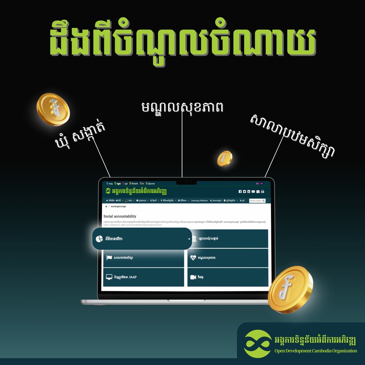 Find data related to Revenues and Expenditures of Communes/Sangkats, Health Centers, and Primary Schools, on our website 💰🏠🏨🏫 👉 Visit this link: opendevelopmentcambodia.net/social-account… 👉 Find other information about Social Accountability: opendevelopmentcambodia.net/social-account… #Budget #Commune #ODC