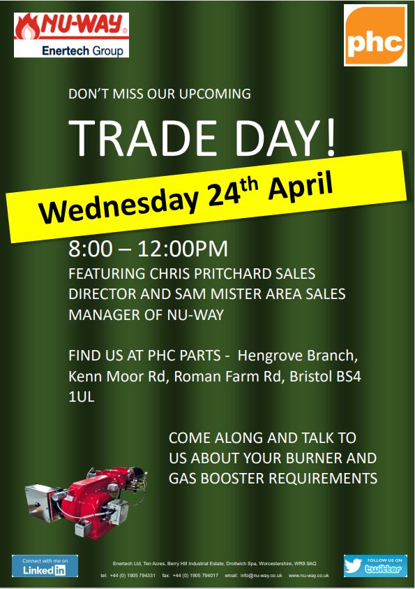 Please join us at our trade day tomorrow to discuss your burner and gas booster inquiries.
#nuway #nu-way #tradeday #gasbooster #burners #manufacturer